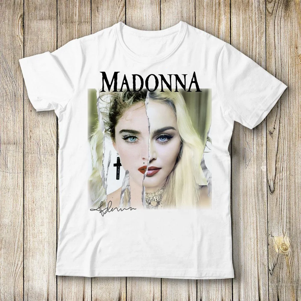 Rare Madonna Short Sleeve Gift For Fan White S-2345XL T-shirt