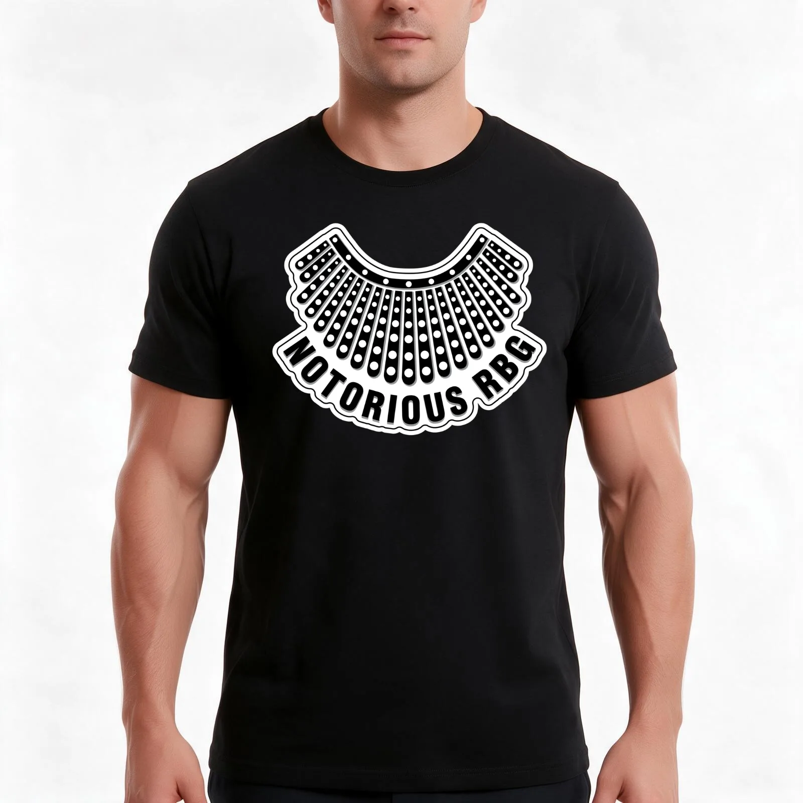 Dissent Collar Notorious RBG T-Shirt, Summer Casual Cotton Tee, Oversized Streetwear Tops, Vintage Graphic Print, 100% Cotton