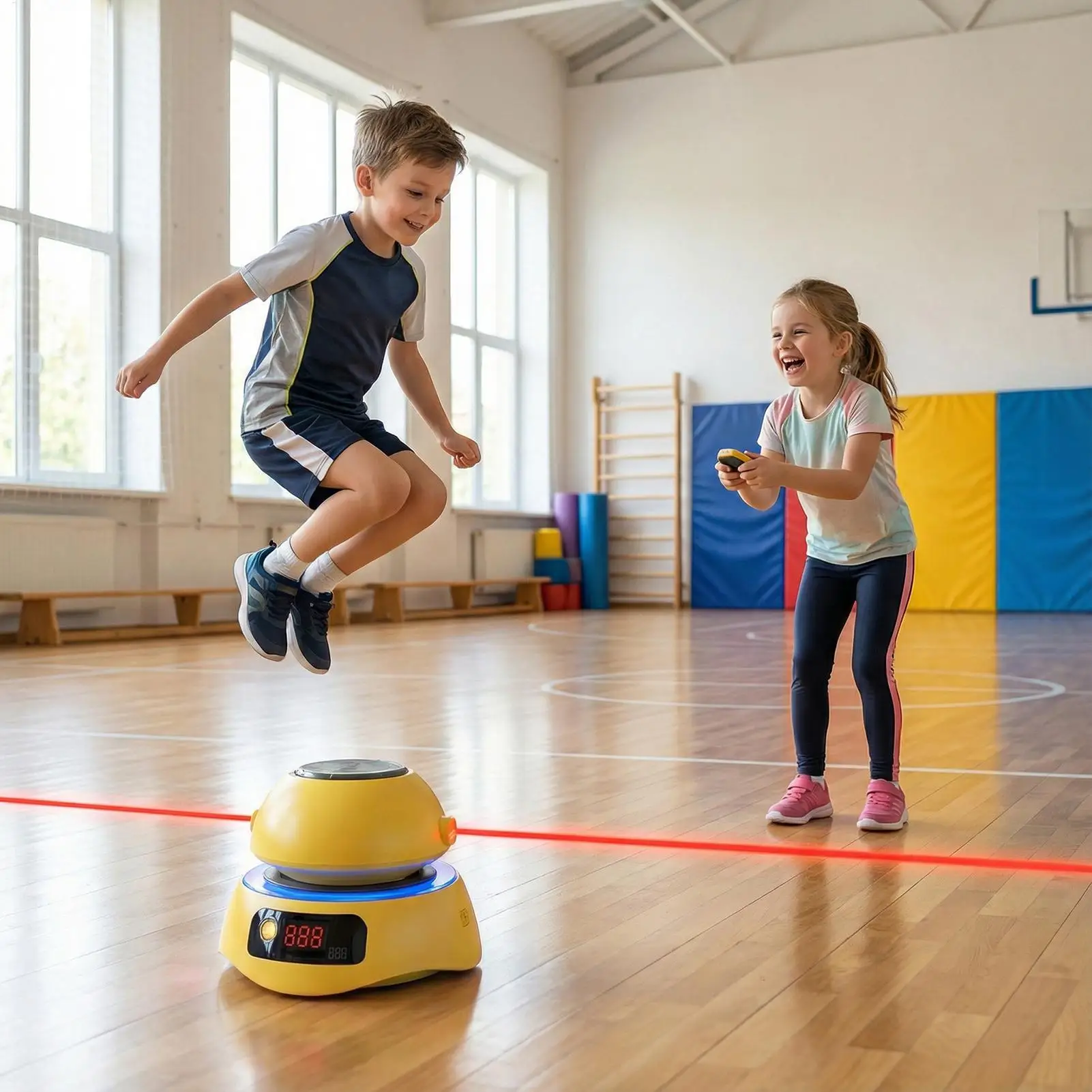 

Jump Rope Machine 1-10 Speed Levels Wireless Music Jumping Equipment Electric Jump Rope Machine with Remote Control for Men