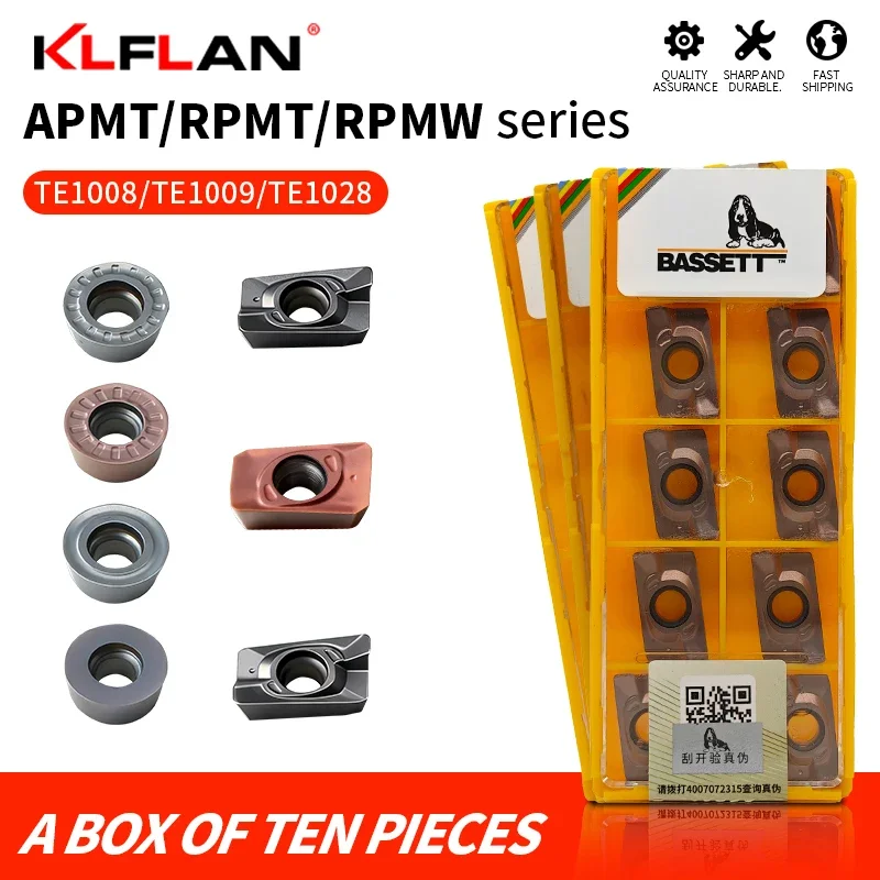 BASSETT RPMT10T31008 RPMT12041009 RPMW1204 RPMW1003 APMT1604 APMT1135 High-Hardness Milling Inserts Carbide lathe cutting tools