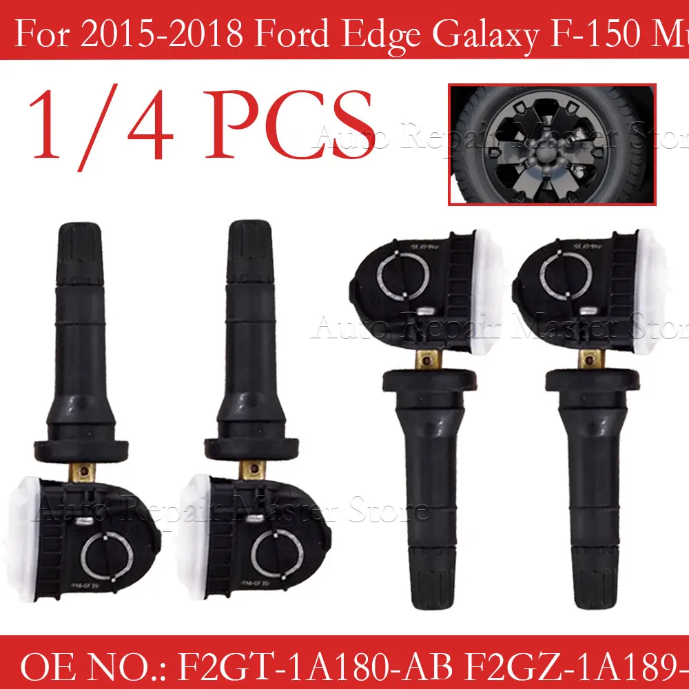 1/4PCS F2GT-1A180-AB 4PCS Car Tire Pressure Sensor 315MHZ TPMS For Ford F-150 Edge Explorer Ecosport Mustang F2GT-1A150-AB