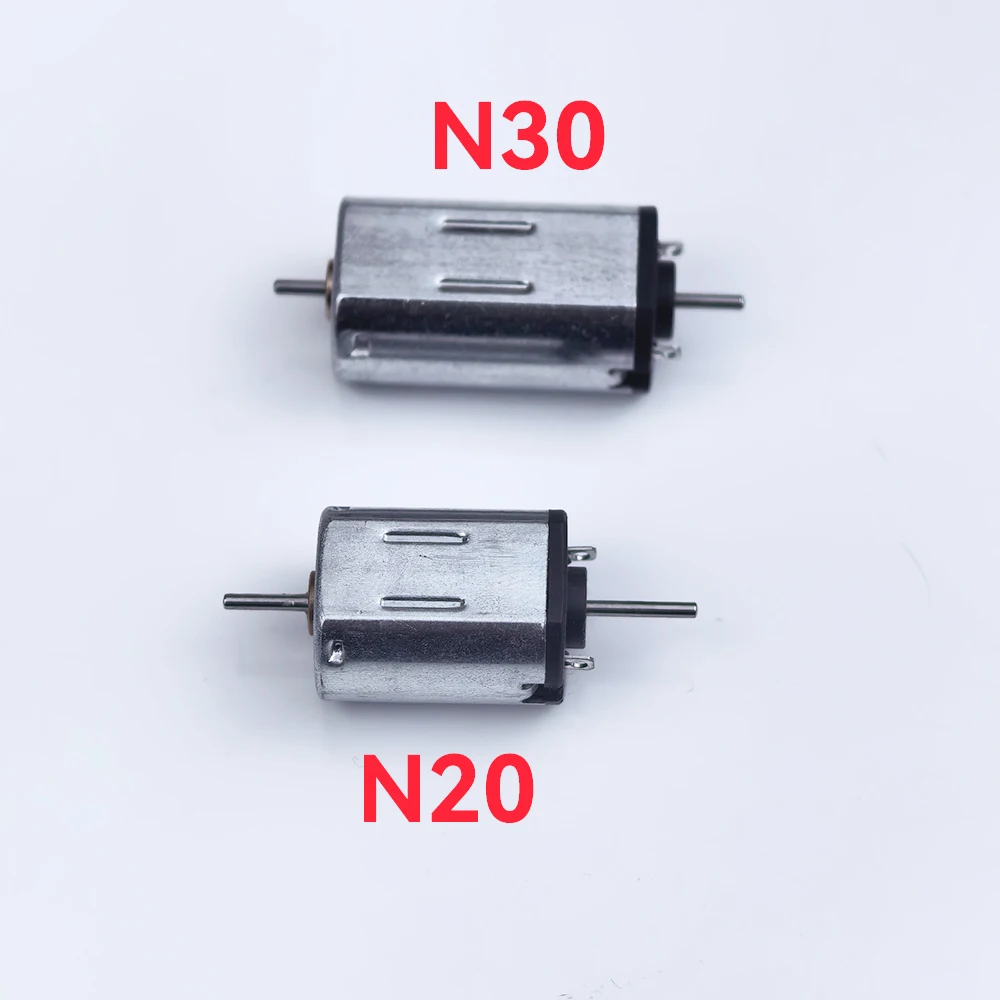 1pcs Micro N30/N20 Dual Shaft Five Pole Rotor Motor 12V 15000RPM/20000RPM High Speed Engine DIY Toy Car Rail Train Model