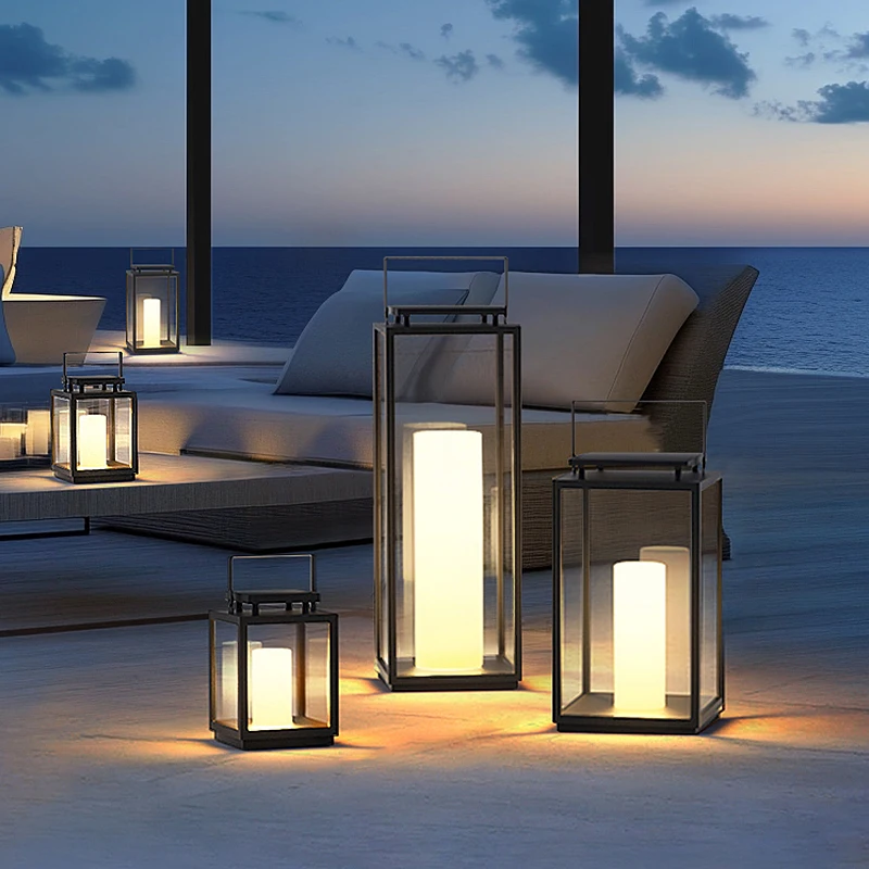 مصباح أرضي مضيء للفناء يعمل بالطاقة الشمسية وإضاءة خارجية غير تعمل بالطاقة الشمسية ومصباح حديقة خارجي لتزيين الحديقة الخارجية