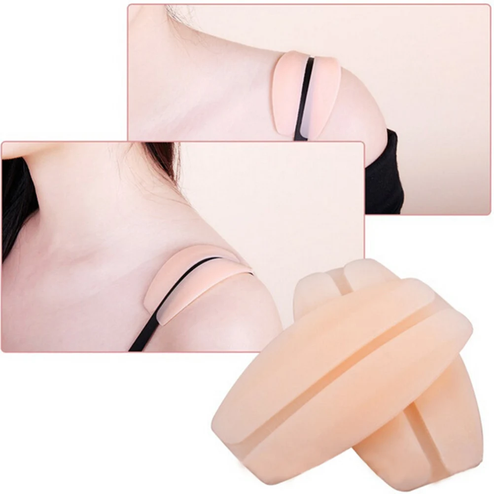 

Shoulder Pads Strap Cushion Silicone Soft Non-Slip Reusable Skin White Color Daily Use Anti-Slip Bra Shoulder Pads Bra