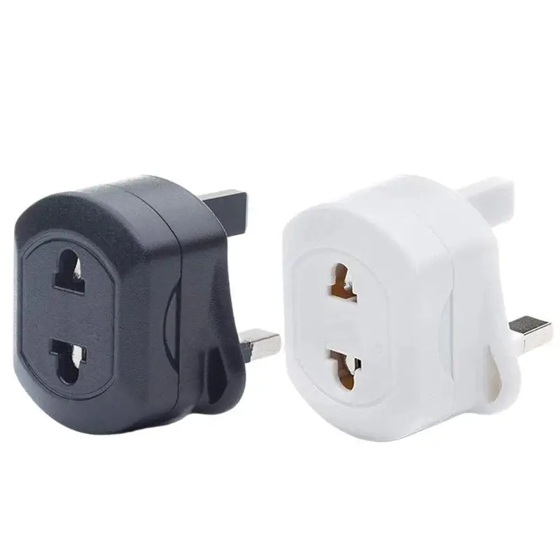 Lightweight US to UK Power Plug Adapter 2 Pin to 3 Pin Converter for Electric Shaver Toothbrush Trips