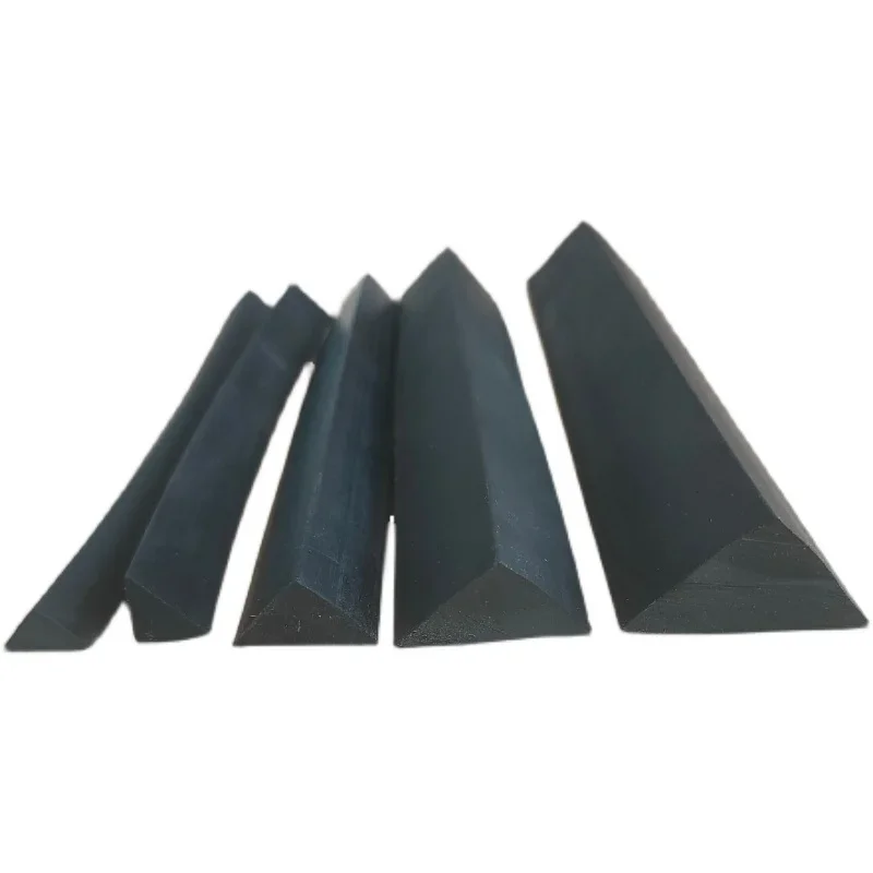 Custom Silicone Rubber Sealing Strip,Isosceles Right-angled Equilateral Triangle Shape,High Temperature Resist,Black Grey Yellow