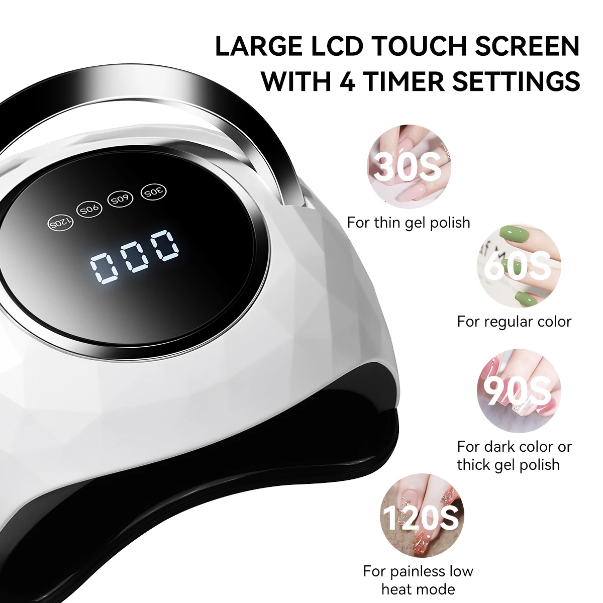 1Pc 288W 63 Lamp Kralen Dubbele Lichtbron Nagellamp High Power Uv Nagel Droger Voor Alle Nagellak, Led Fototherapie Licht