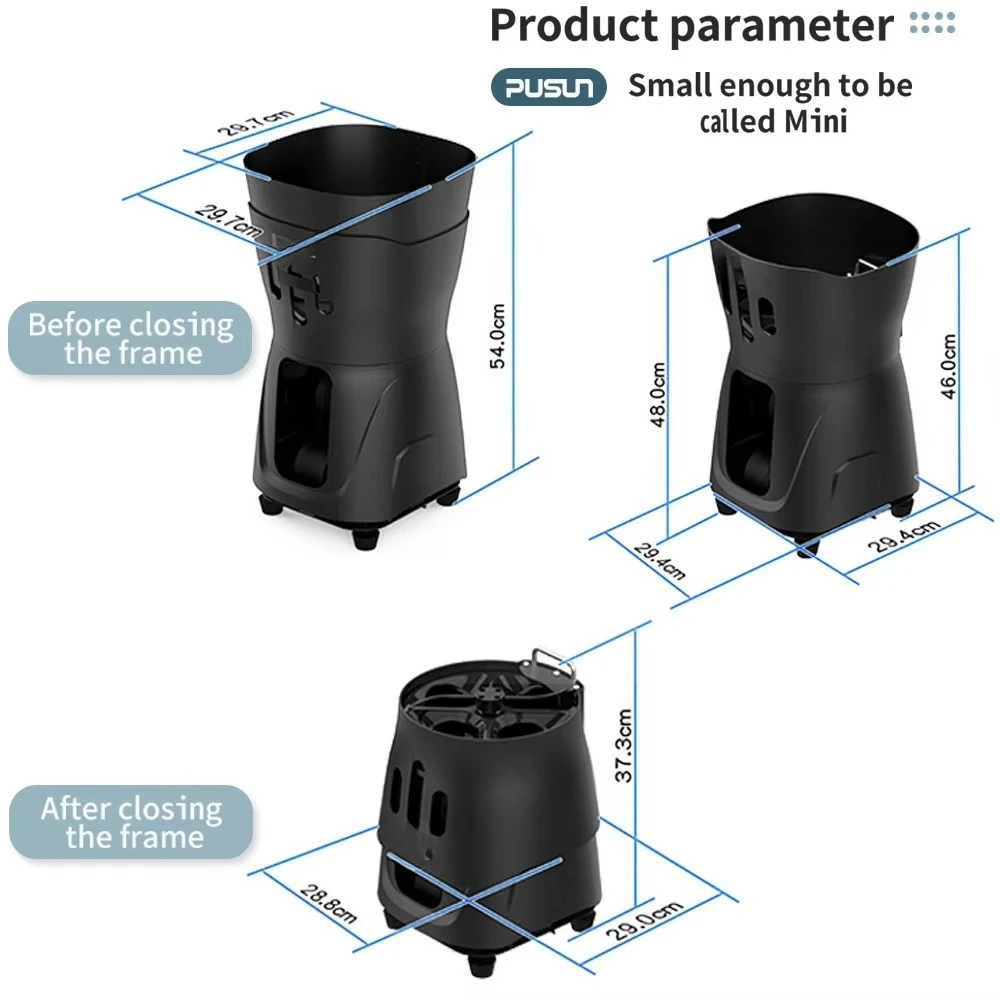 PT-Mini-Pro Draagbare Tennis Automatische Balmachine Launcher Apparatuur Feeder Robot voor Trainingspraktijk APP Afstandsbediening