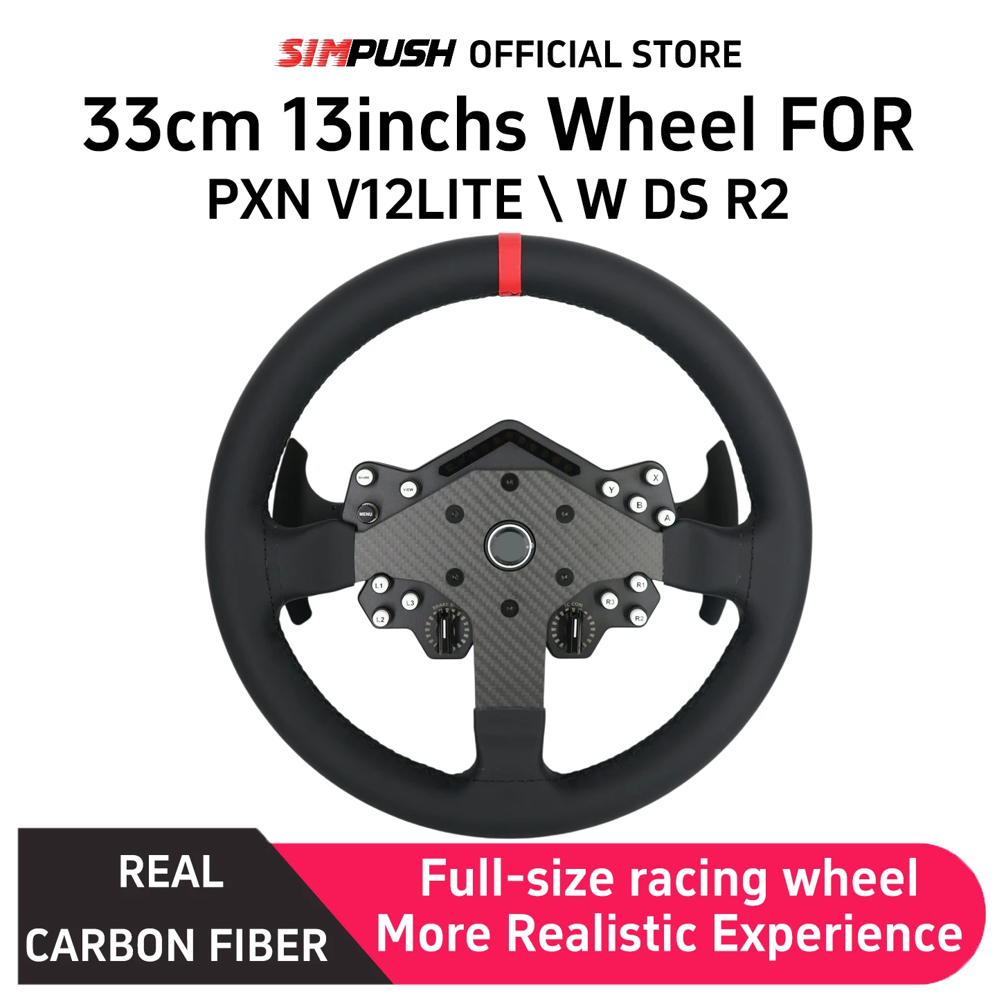 SIMPUSH 330mm 13inchs Sim Wheel Mod GT3 GT4 Sim Racing Simracing For PXN PXN V12LITE OR W DS R2