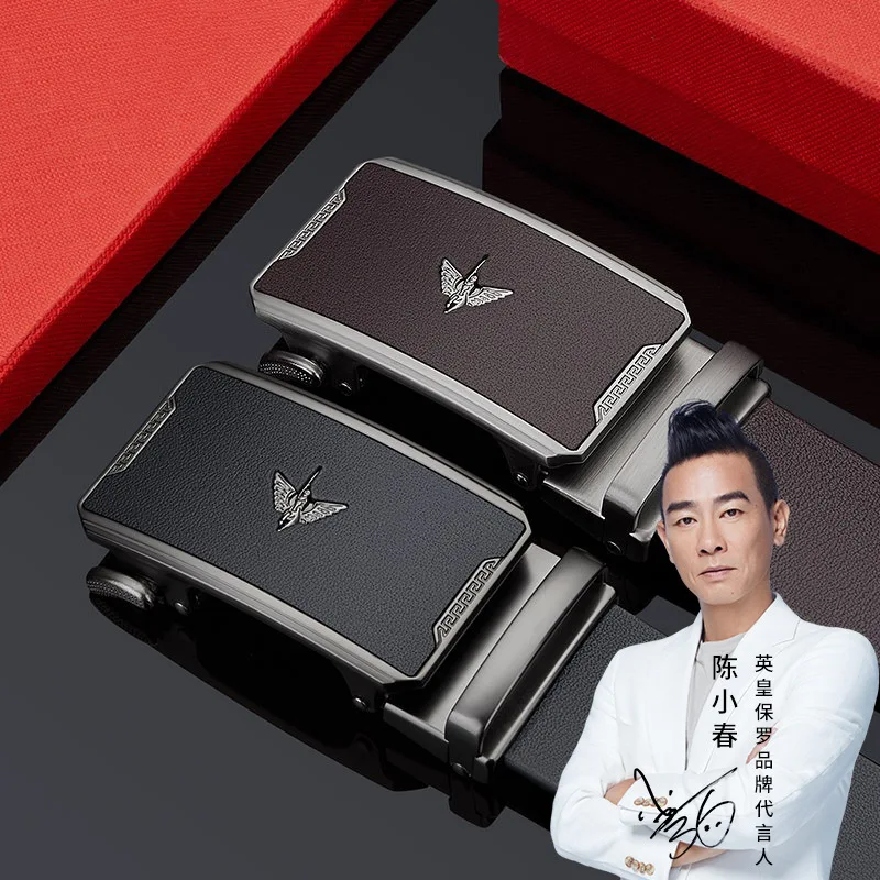 

men's leather belt with a top layer of cowhide exudes a high-end feel simple new versatile genuine leather belt for business