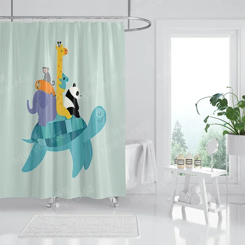 Waterproof fabric shower curtains Bathroom curtain accessories Bath curtain for shower 180x200cm 240*200 anime boho decoration image 3