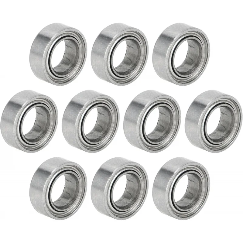 740ZZ Deep Groove Ball Bearings P6 4x7x2.5mm Lubricated Bearings Double Metal Seal Silver Tone Scooter - Pack of 10
