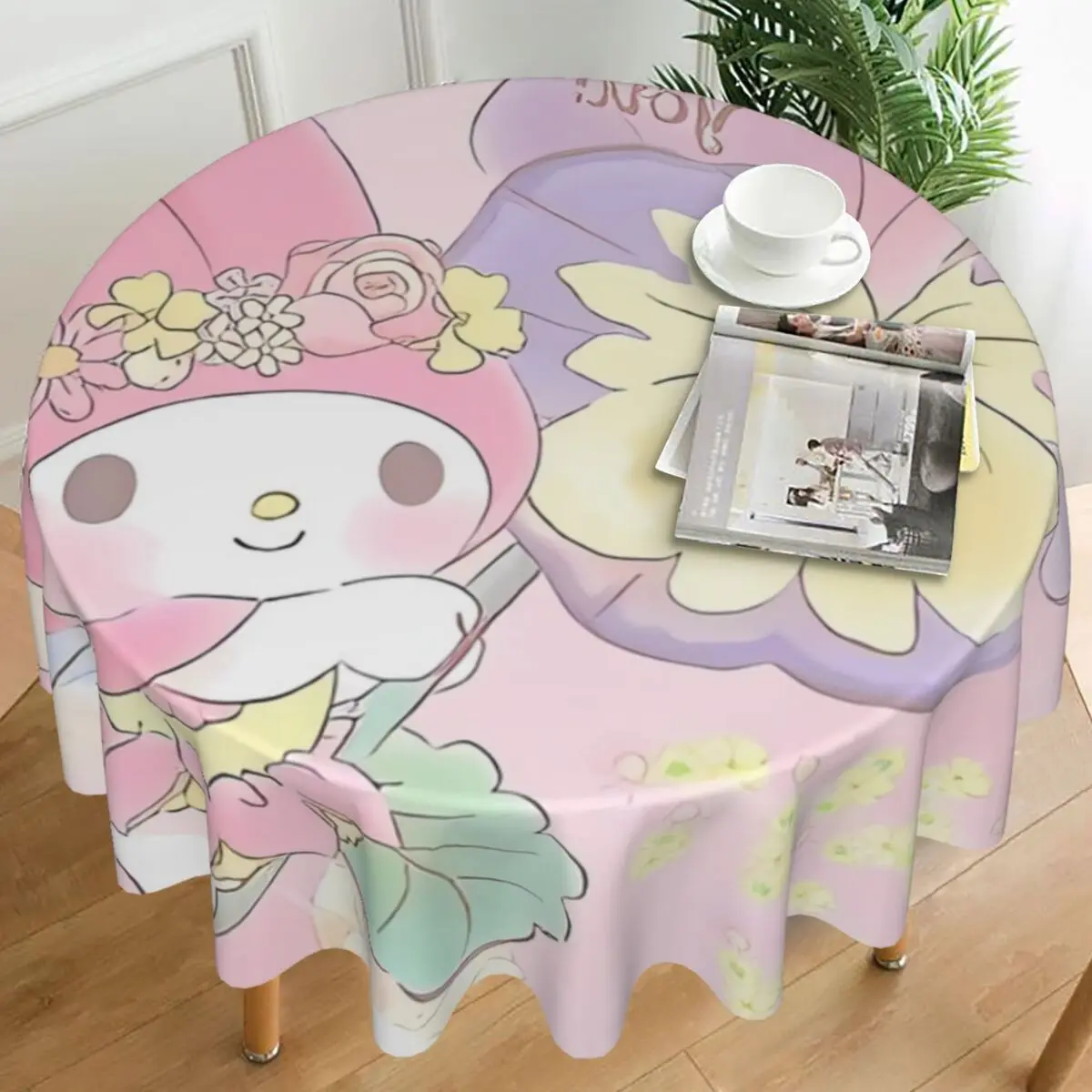 

Круглая скатерть My Melody, милая на заказ чехол для стола «сделай сам», для мероприятий, рождественской вечеринки, модная защитная крышка для стола