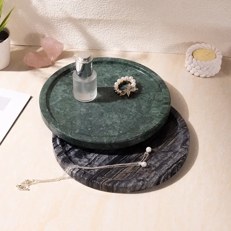 【Natural】Natural cave stone monolithic tray home marble storage and organization tray stone tray
