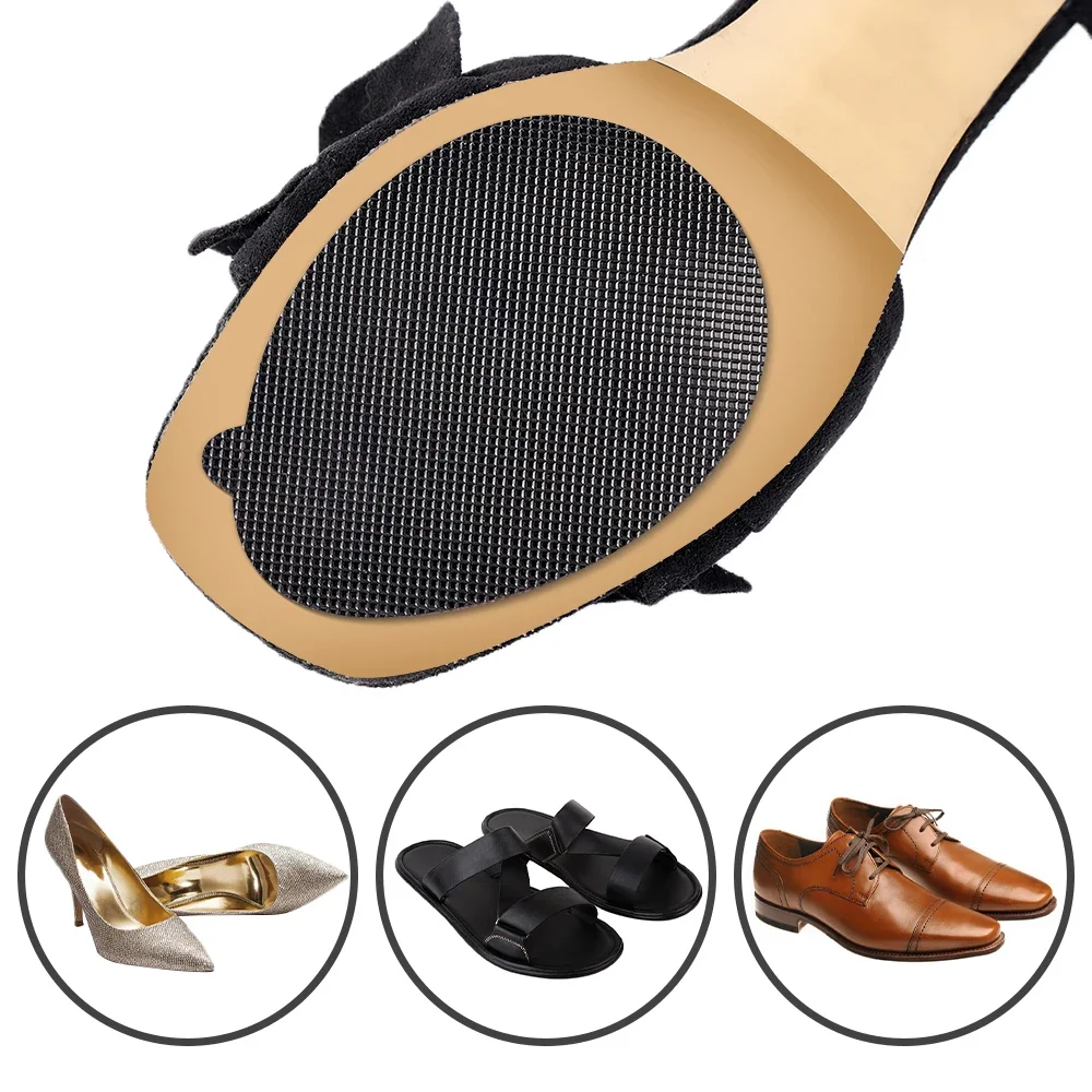 Description Picture 4 of item20Pcs Unisex Self-Adhesive Insole Wear-resistant Tendon Rubber Sole Non-slip Stickers High Heel Forefoot Anti-skid Pad Sole Pads