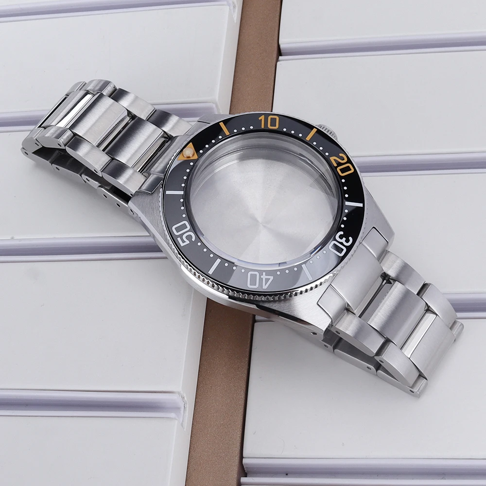 40mm Herren-Uhrengehäuse und Armband für Mod SPB143J1/SPB253J1 Black Tiger Whale für NH35 NH36 NH34 4R36 NH70 Uhrwerk AR Saphirglas – Detail 3