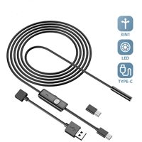 Industrial Endoscope Camera Ip67 Waterproof 5.5mm 7mm 3 In1 For Android Phone Pc Usb Endoscope Camera 6leds Adjustable