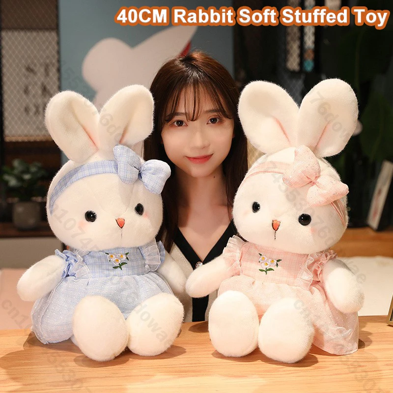 

40 см милая цветочная юбка кролик плюшевые игрушки кролик мягкая плюшевая кукла подушка домашний декор день рождения Рождество Валентина