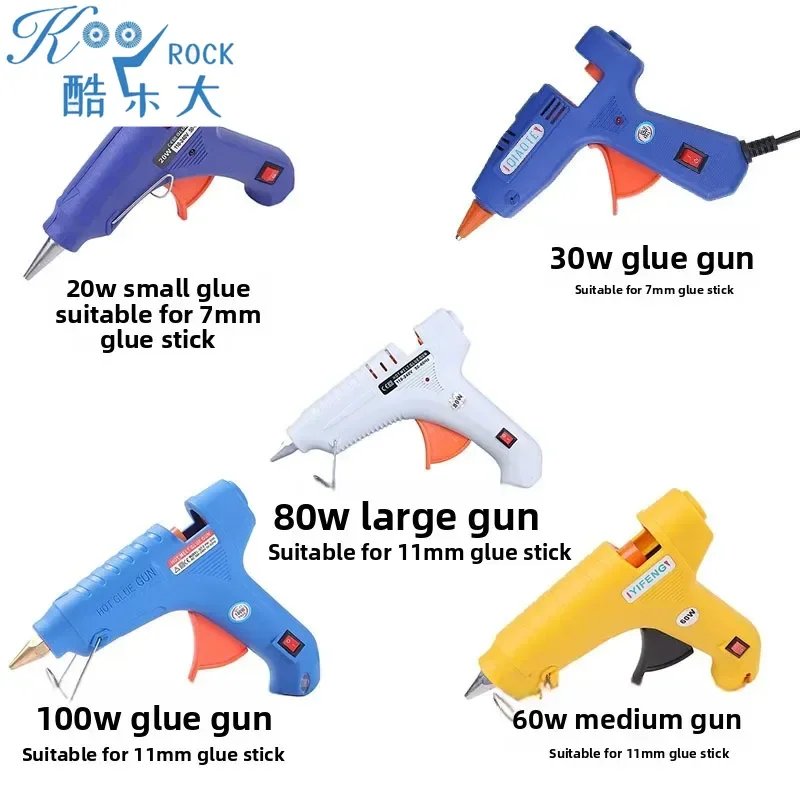 

Certified Multi-Power Hot Glue Gun Kit (20W-100W) -Diameter 7mm & 11mm Craft Adhesive Tool for DIY/Industrial Bonding Projects