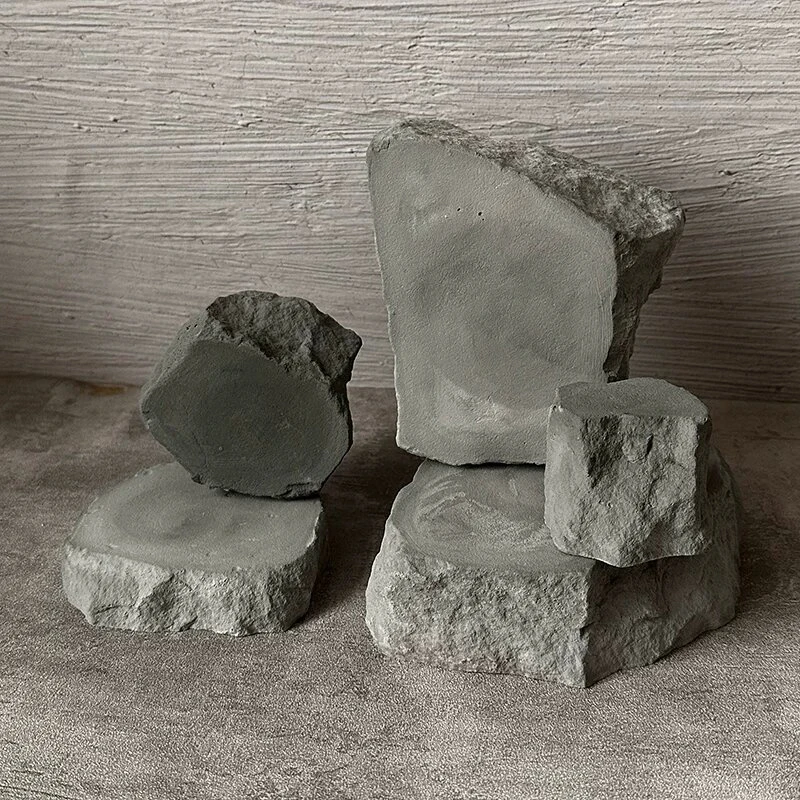 Gray Stone Display Blocks Multi-size Stackable Photo Props Jewelry Watch Lipstick Perfume Shooting Background Decor - view 6
