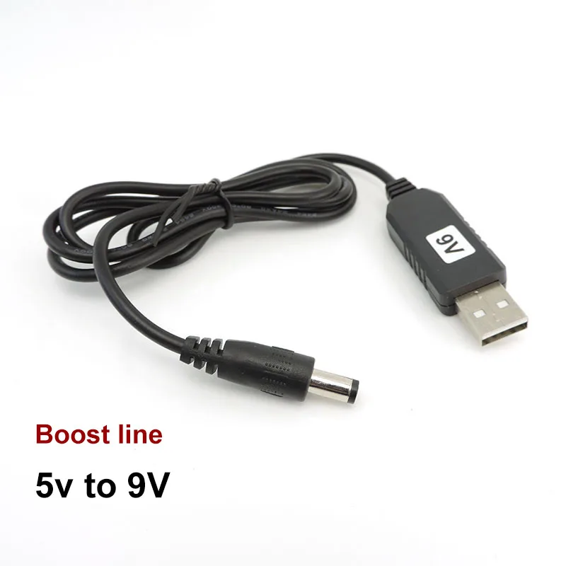 DC 5V to USB 9V 8.4V 12V 12.6V 스텝 업 모듈 전원 부스트 라인 컨버터 케이블, PC 노트북 라우터 오디오 용 5.5X2.1mm 플러그