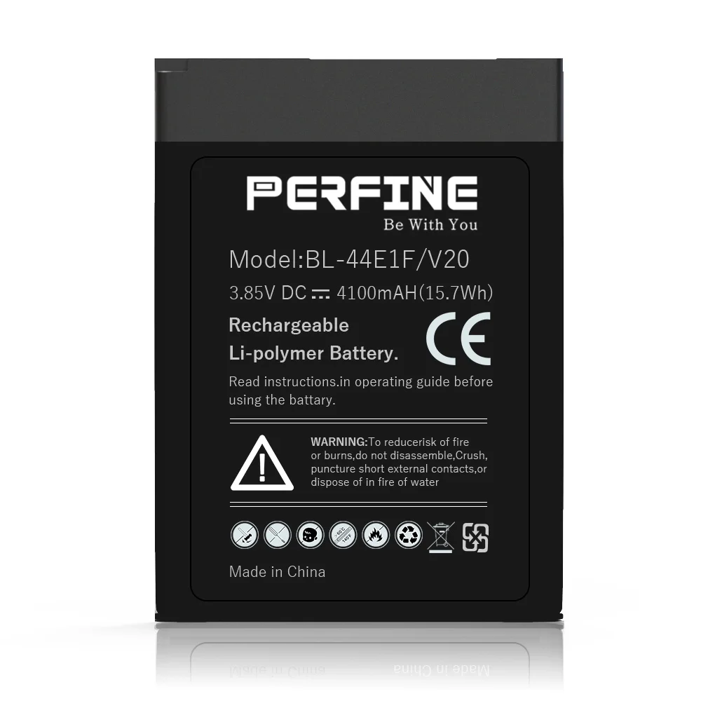 Perfine 4100 mAh LG V20 Battery BL44E1F Big Capacity Replacement for Mobile Phone H915 H910 H990 TPU Case USB-C C to C Cable