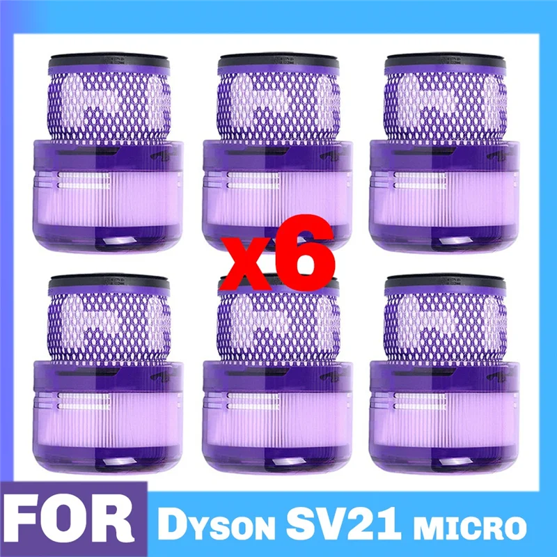 

N93R Sweeper Attachment Filters 6Pcs For Dyson MICRO Sv21 Efficient For Household Cleaning