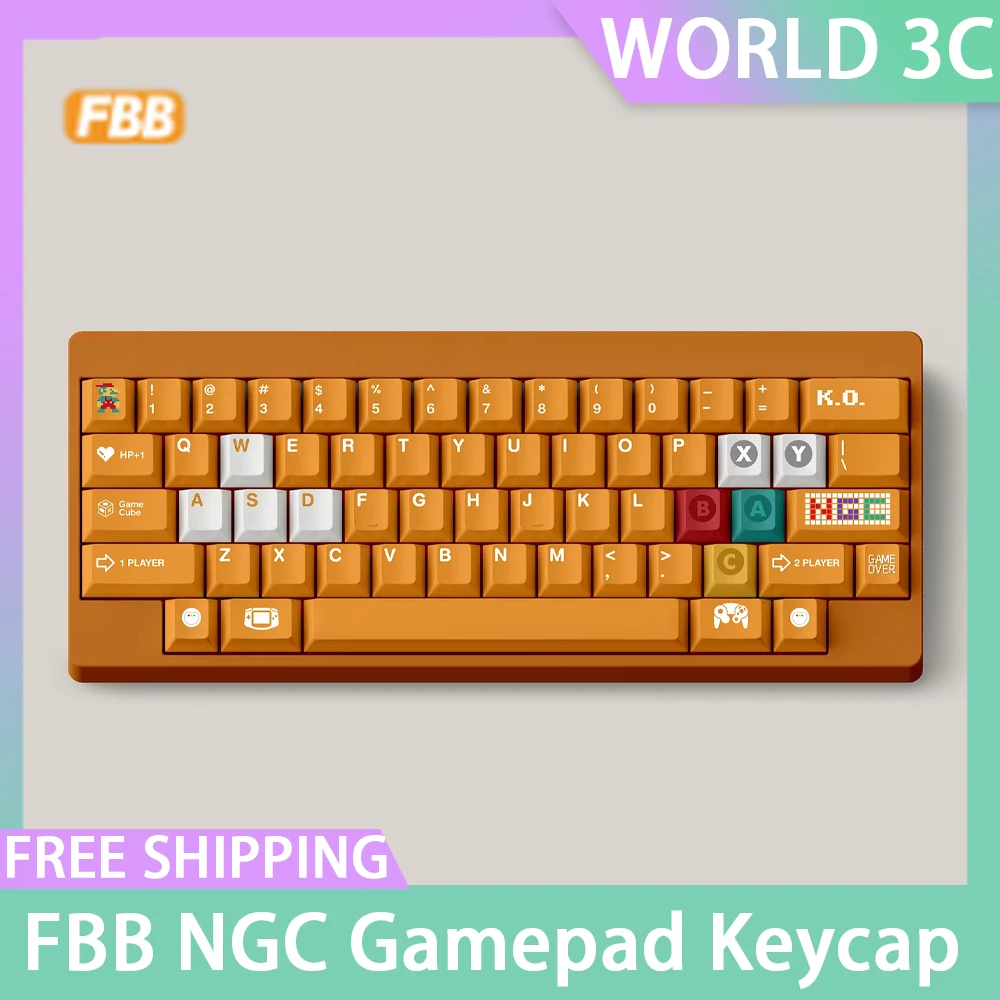 

FBB NGC Gamepad Keycap Orange Cherry Profile Dye Sublimation Customized Gaming Keycaps Accessories For Desktop Office Girls