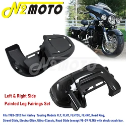 Left & Right Side Lower Vented Leg Fairing Glove Box For Harley Touring Road King Street Electra Glide FLT FLHT FLHRC 1983-2012