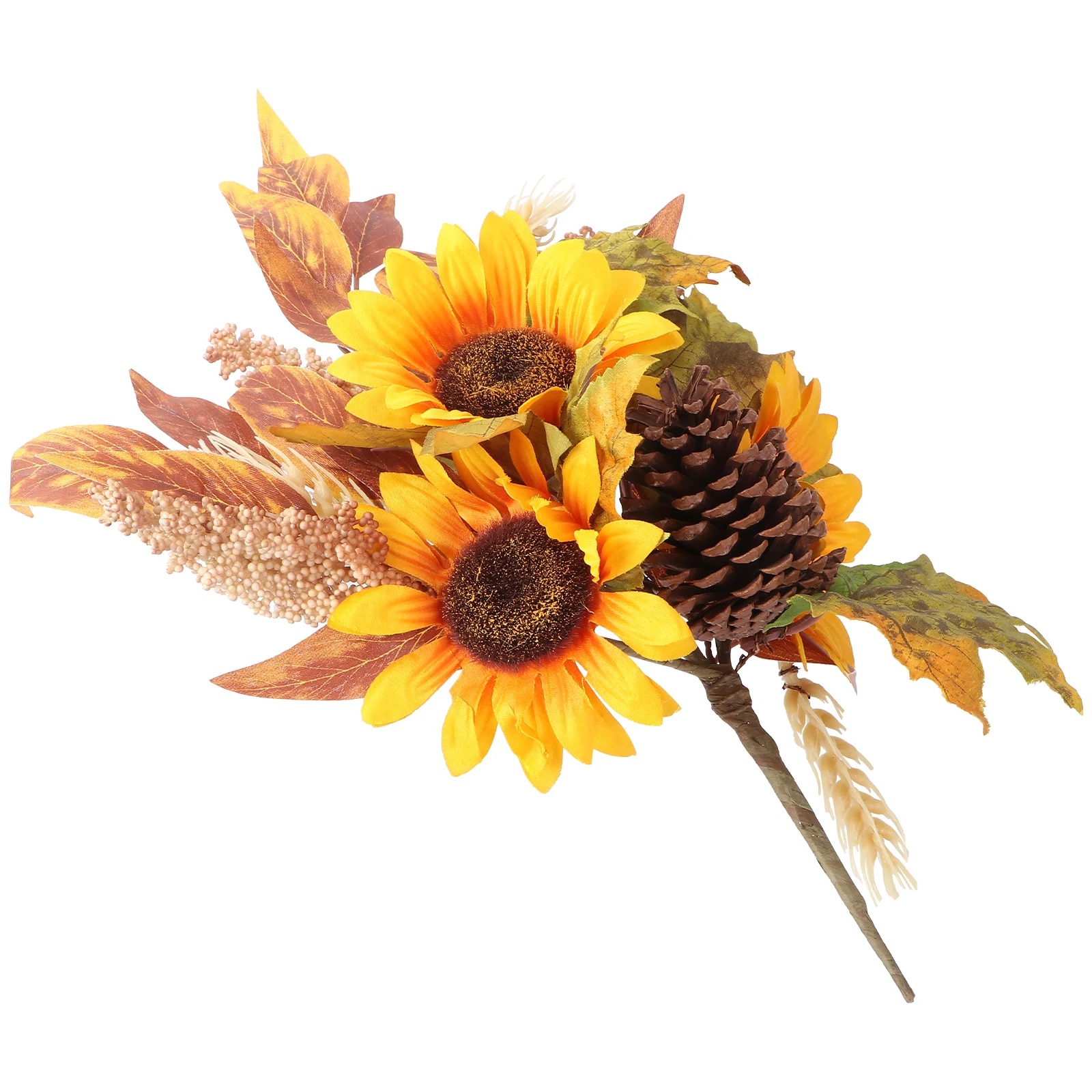 

Artificial Sunflower Maple Leaf Bouquet Nonwovens Flowers Thanksgiving Decoration Fall Arrangement Home Living Bedroom Study