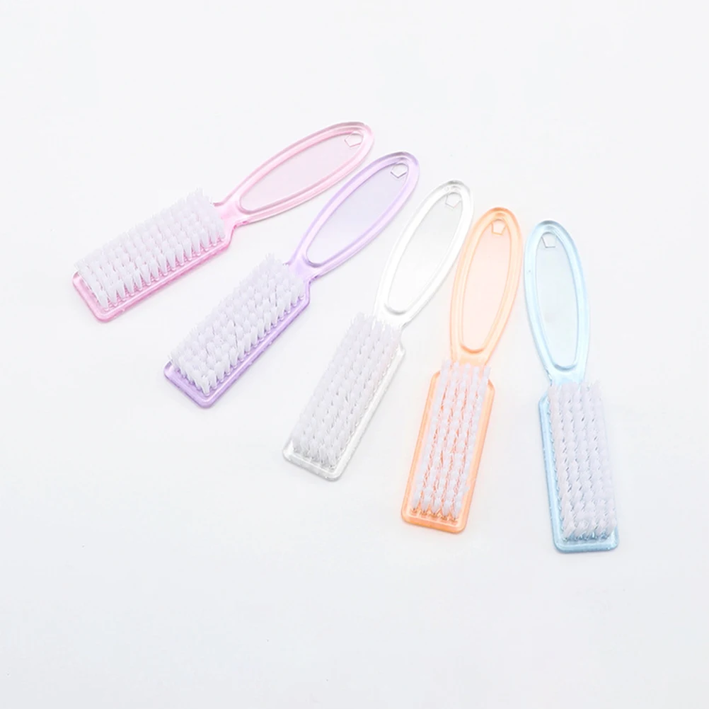 Ensemble de brosses de nettoyage des ongles, 20 pièces, solides, robustes, pas faciles à plier, manche Long pour Nail Art, Kit d'outils de traitement de manucure et de pédicure