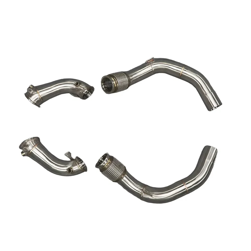 2019-2022 for  X5M X6M Tuning Exhaust Header Downpipe for S63B44B 4.4T 304 Stainless Steel New Condition F95 F96 Exhaust