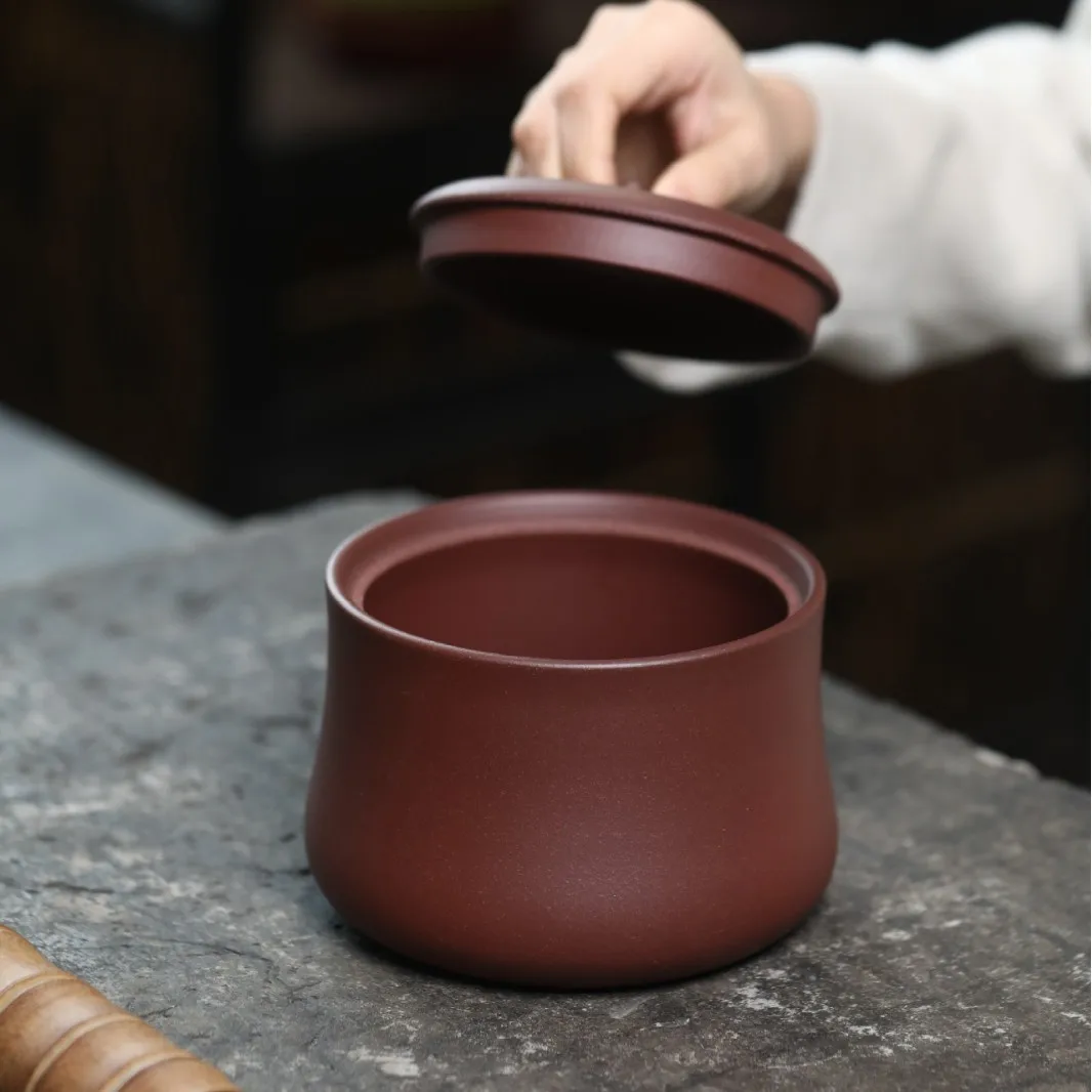 Yixing Zisha Longyun Handmade Awakening 1-Pound Capacity, Moisture-Proof, Household Sealed Tea Canister, Made From Original