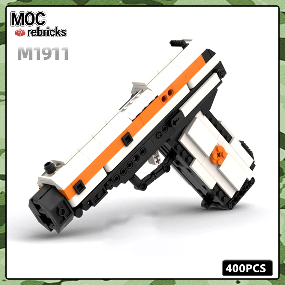 

Firearms Series MOC Bricks M1911 Semi-automatic Can Shoot Building Block Pistol Assembly Model DIY Boy Toys Birthday Gifts