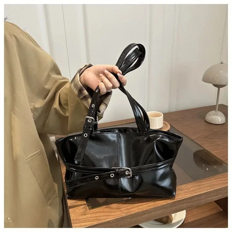 

Модная холщовая сумка-тоут среднего размера для повседневного использования, универсальная наплечная сумка в этническом стиле из искусственной кожи