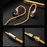 8-Strand QKZ T1 Headphone Cord Silver Plated Upgrade Cord KZ Earphone Cable 200 Core TC 0.75MM 2Pin KZ Wired Headphones