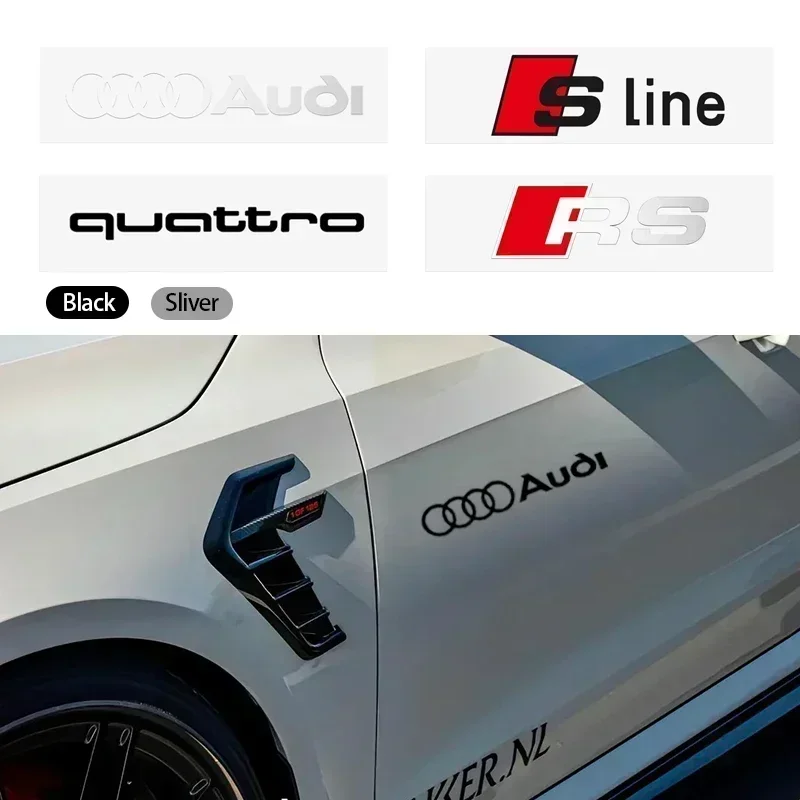 

2PCS Car Styling Door Side Sticker Waterproof PVC Body Window Decals Accessories For Audi A4 B6 B8 B7 A6 C5 C6 C7 A3 A5 Q3 Q5 Q7