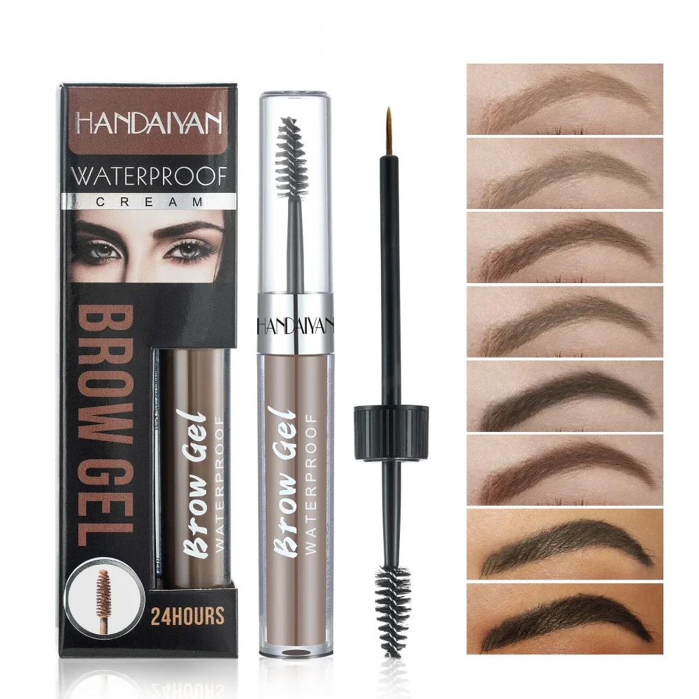 8 Color Eyebrows Gel Pen Eyebrow Cream Long Lasting Waterproof Tattoo Liquid Black Eye Brow Makeup Pencil Mascara Brush