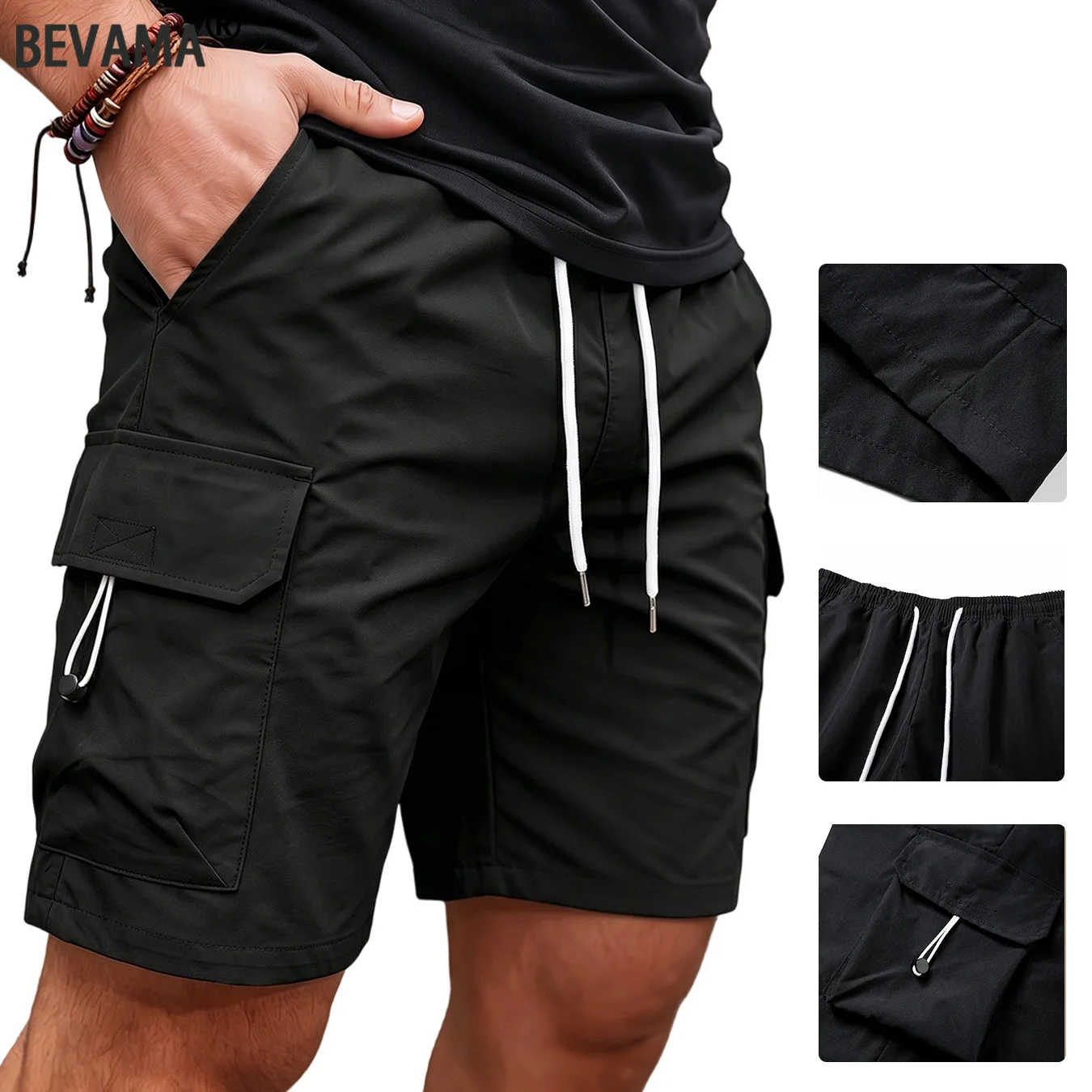 Men's Loose Fit Cargo Shorts Knee Length Breathable Tactical Streetwear Shorts Casual Daily Outdoor Sports Summer Wear