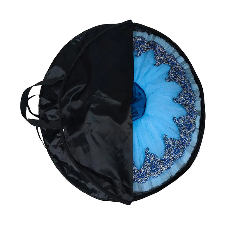 Torba na baletową tutu Oxford Black Professional, dziewczęca, różowa, wodoodporna, składana, miękka, okrągła torba, etui na tutu, zapinana na zamek, model BG01A — zdjęcie 2
