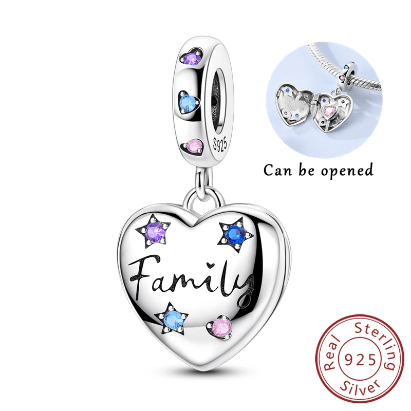 Original 925 Sterling Silber Herz Liebe Charms Perlen Anhänger Fit Original Armband Halskette DIY Charms Frauen Mann Schmuck Geschenk