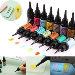 45 Colors UV Resin Glue 10ml Epoxy Glue Hard Ultraviolet Curing DIY UV Glue color Resin Jewelry Making Quick Drying Glue Clear