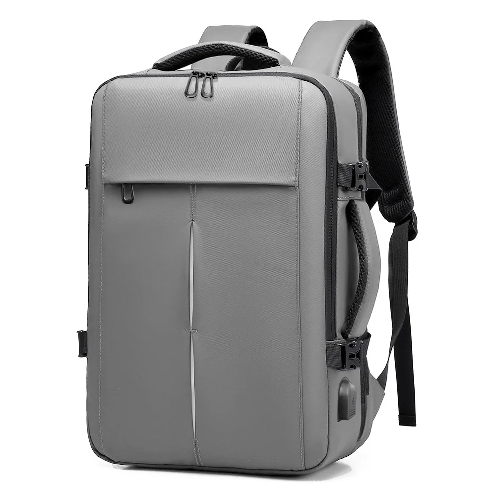 حقيبة ظهر جلدية مقاومة للماء، سعة كبيرة 15.6 بوصة لتخزين الكمبيوتر، حقيبة ظهر محمولة متعددة الوظائف للسفر
