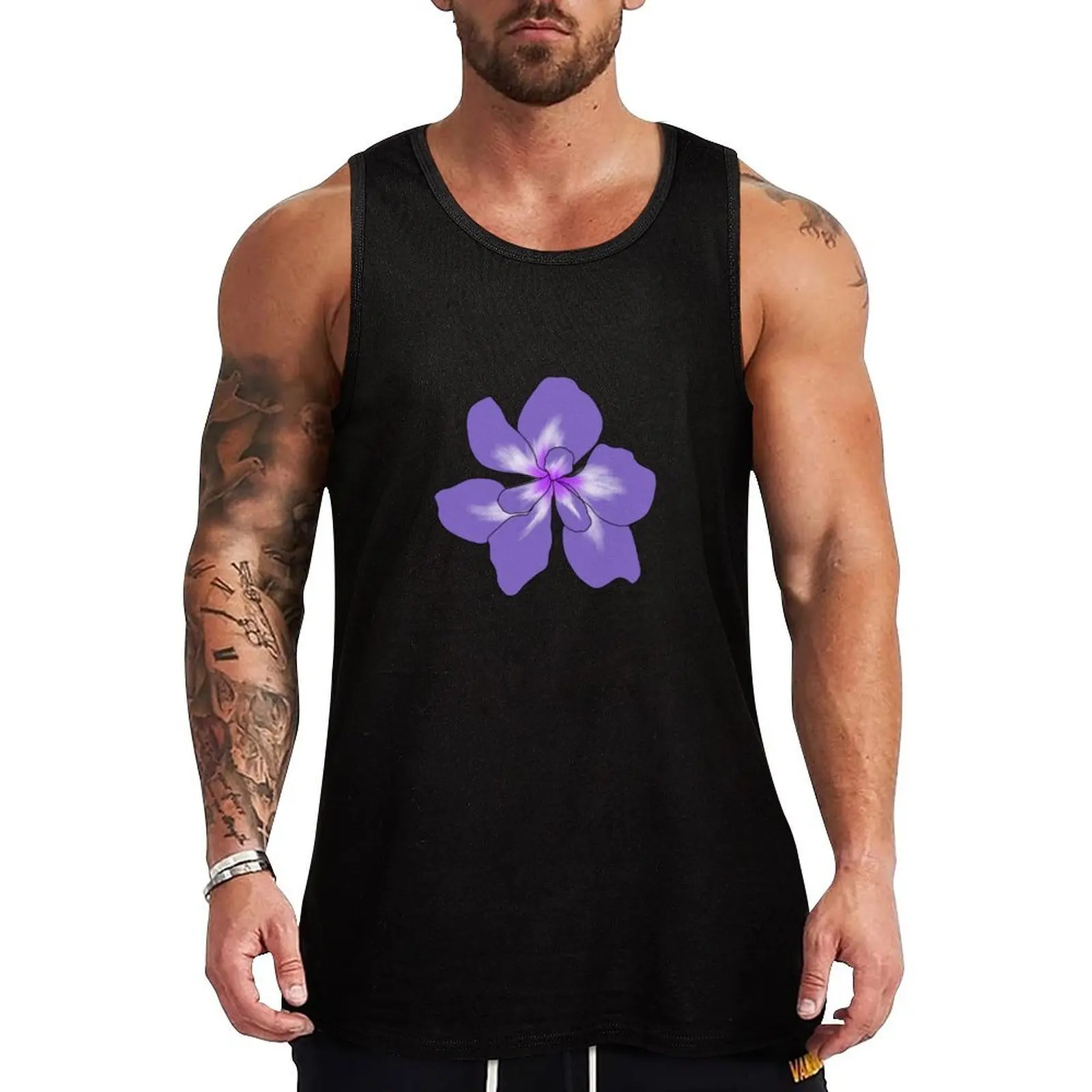 

Purple iris flower Tank Top Workout Ready Tank Top Moisture Wicking Athletic Top