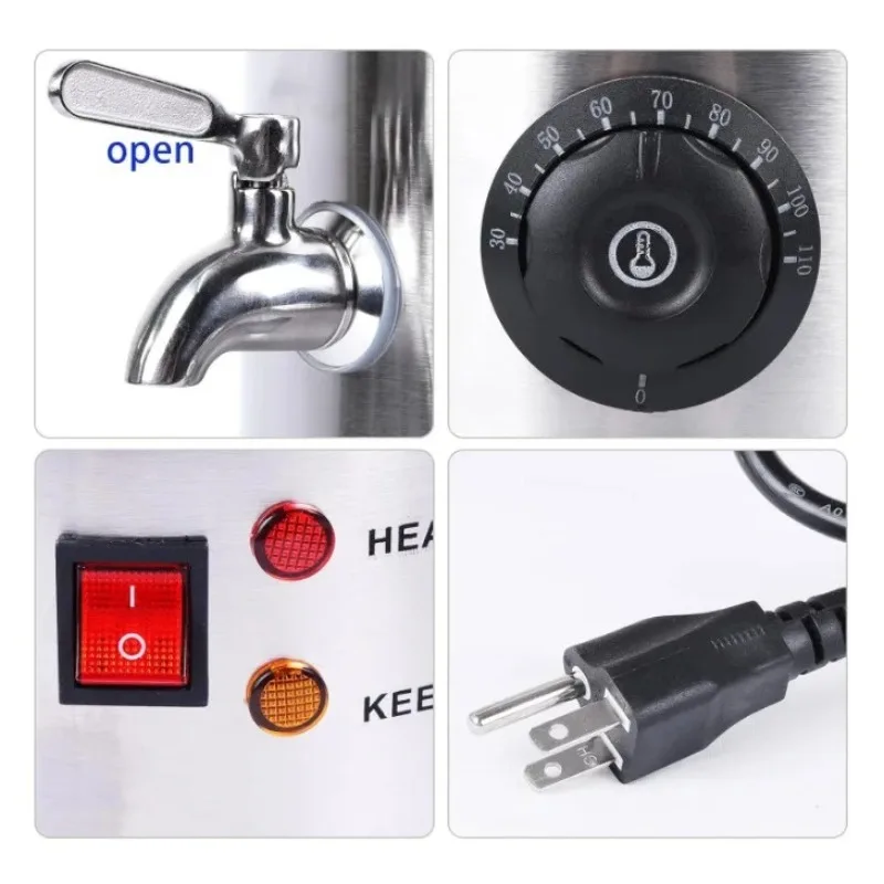 10L Auto Heating Wax Melting Pot Kit, Wax Melter Machine for Candle Making, DIY Candle Craft Supply