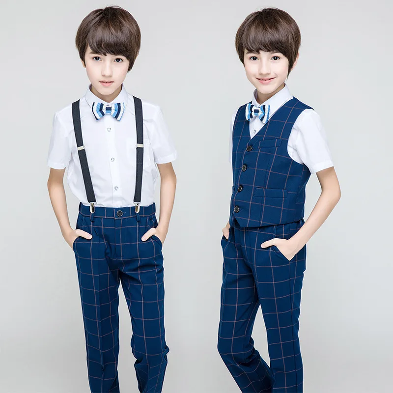 Flower Boy Tuxedo Suit Formal Summer Shool Kids Holiday Boutique Outfit  Boy Clothes for 6 8 10 12 14 16 Year Old RKS194019