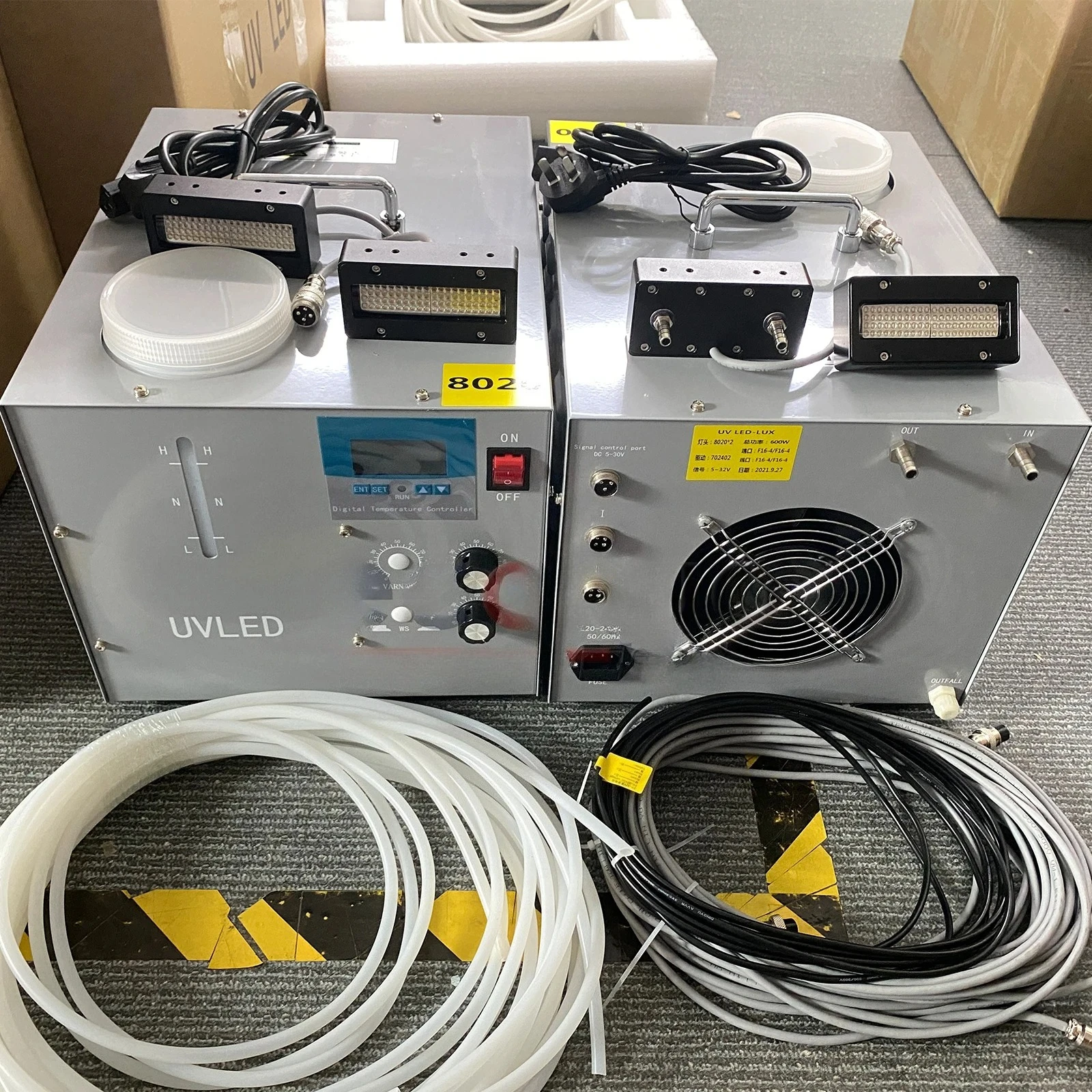 

УФ-светодиодная системная лампа с водяным охлаждением для Epson I3200 I600 XP600TX800 DX5 DX7 с двойной головкой холодильного оборудования W8020280B-01