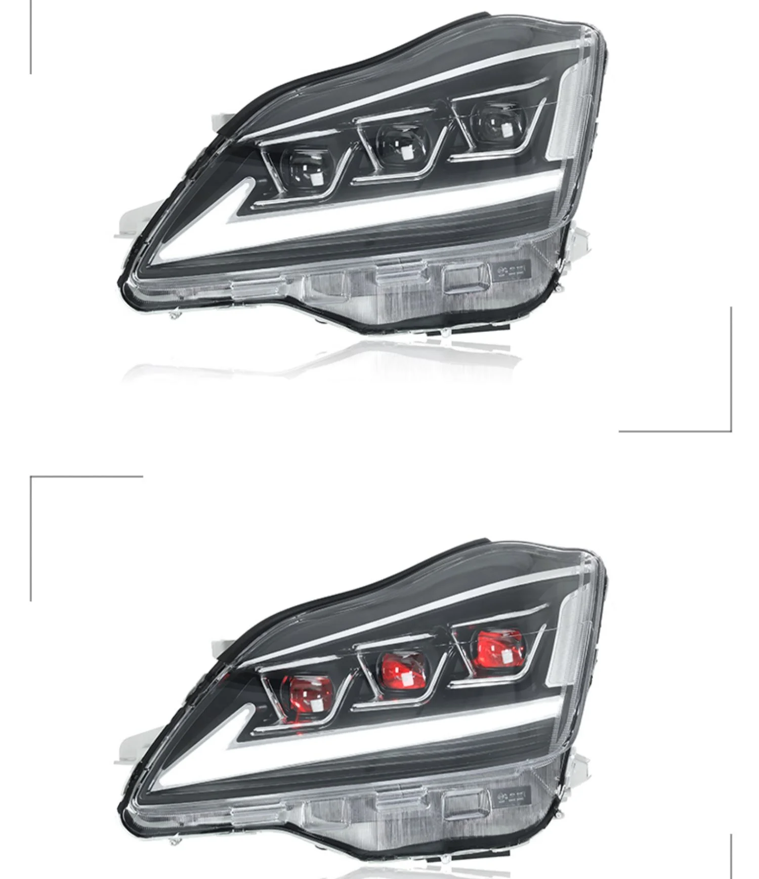 for 03-09 Model 12th Generation Crown Headlight Assembly Modified Lexus Daytime Running Lights Flowing Turn Signals