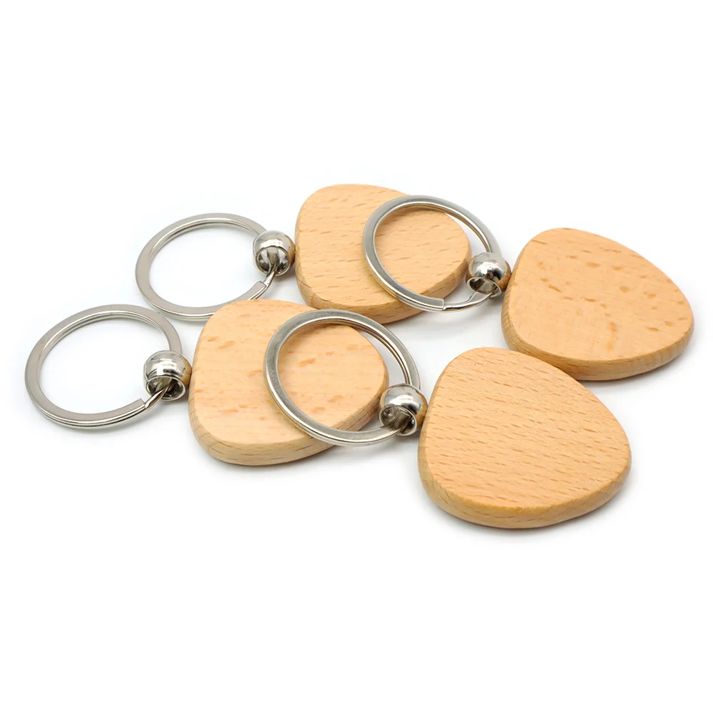 Wholesale 20 PCS Love Heart Sshape Wooden Keychain Carving Custom Personality Craft Pendant DIY Exclusive Special Gift