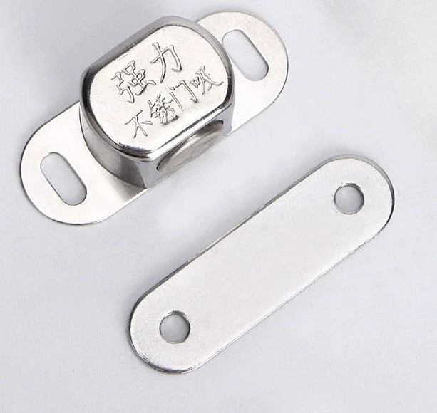 10Pcs Stainless Steel Furniture Cabinet Cupboard Magnetic Door Catch Latch Magnet Cabinet Hardware Fittings With Screws